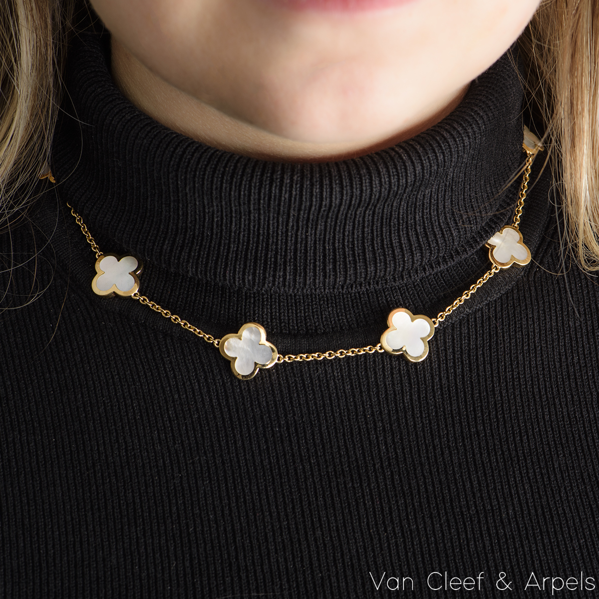Van Cleef & Arpels Yellow Gold Pure Alhambra Necklace VCARA37800 | Rich ...
